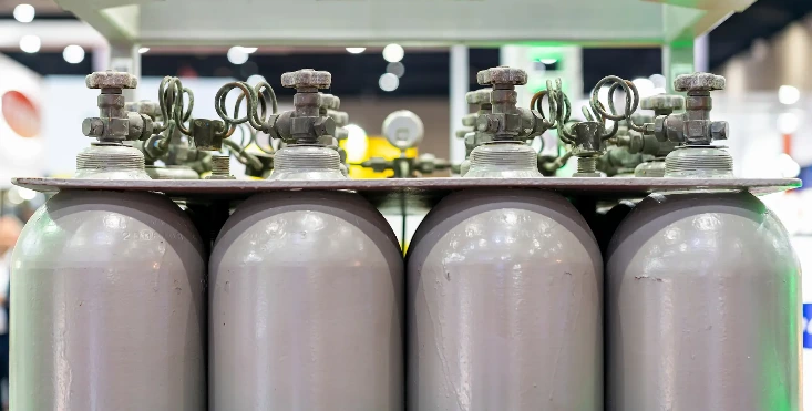 Collettore con bombole CO₂ per iniezione gas e atmosfera modificata Nox Storage