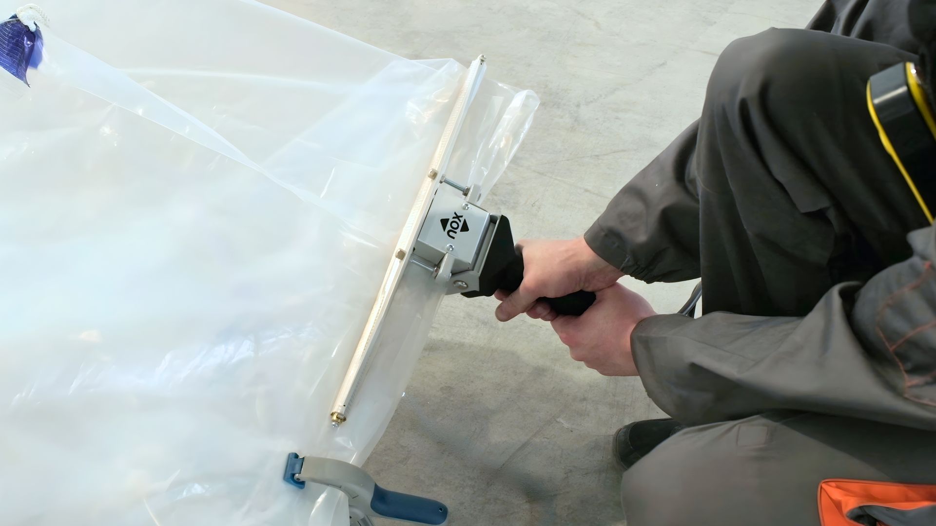 Termosigillatura del liner ermetico Nox Mega Bag per stoccaggio agricolo in atmosfera modificata Termosigillatura del liner ermetico Nox Mega Bag per stoccaggio agricolo in atmosfera modificata